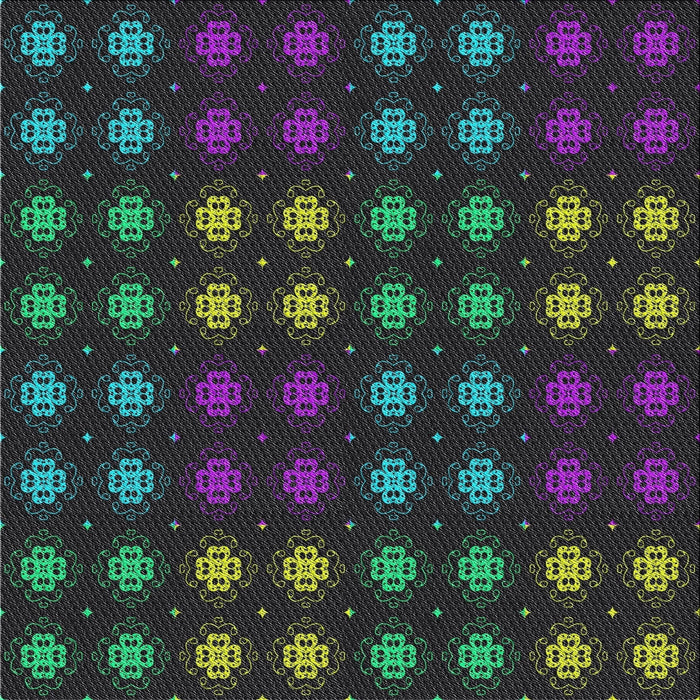 Square Patterned Green Novelty Rug, pat2914