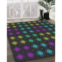 Patterned Green Novelty Rug, pat2914