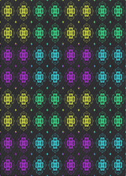 Patterned Green Novelty Rug, pat2914