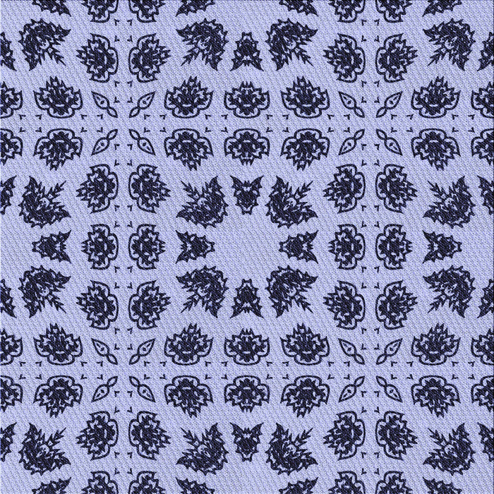 Round Patterned Blue Rug, pat2915blu