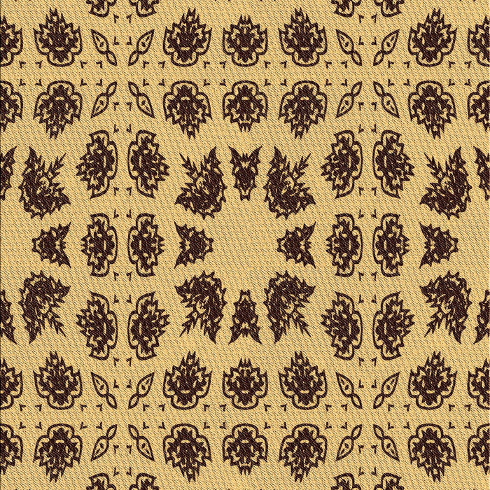 Machine Washable Transitional Saddle Brown Rug, wshpat2915brn