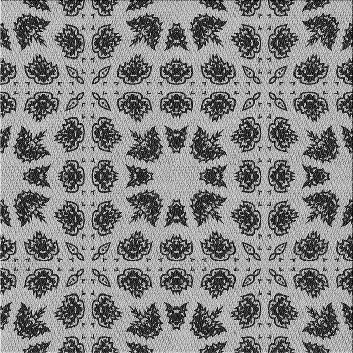 Round Patterned Silver Gray Rug, pat2915gry