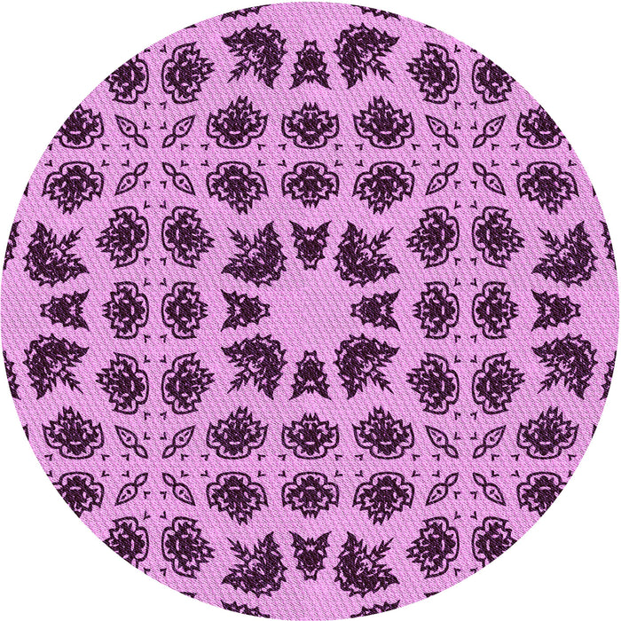 Square Machine Washable Transitional Dark Magenta Purple Rug in a Living Room, wshpat2915pur