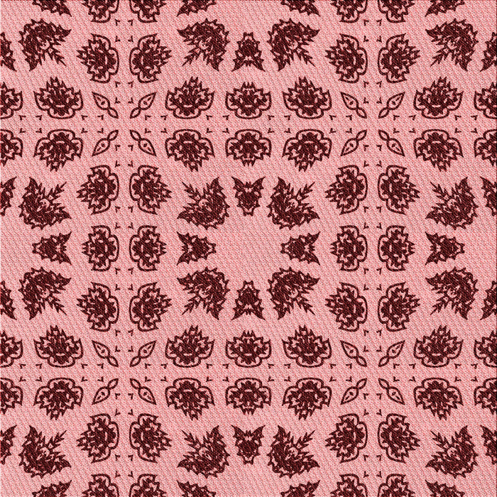 Round Machine Washable Transitional Pastel Pink Rug, wshpat2915rd