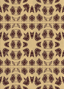 Patterned Mustard Yellow Novelty Rug, pat2915