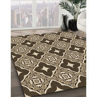 Patterned Brown Sugar Brown Rug, pat2916brn