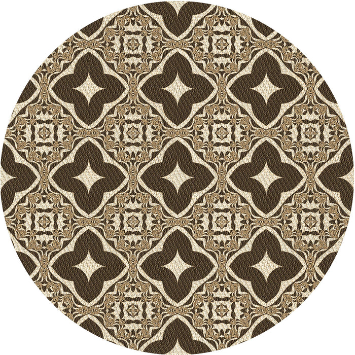Square Patterned Brown Sugar Brown Rug, pat2916brn