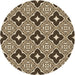 Square Patterned Brown Sugar Brown Rug, pat2916brn