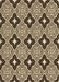 Machine Washable Transitional Brown Sugar Brown Rug, wshpat2916brn