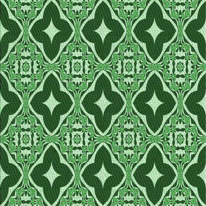 Machine Washable Transitional Deep Emerald Green Rug, wshpat2916grn