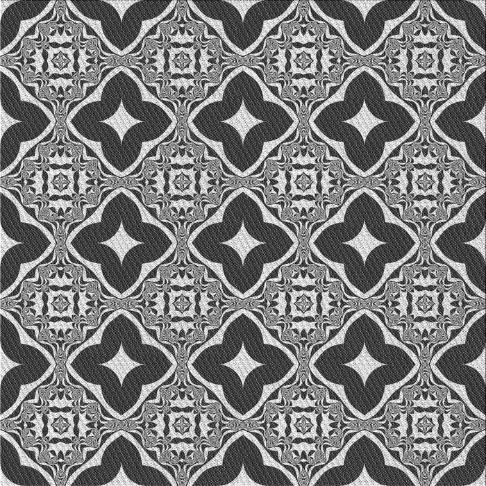 Round Patterned Dark Gray Black Rug, pat2916gry