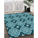 Machine Washable Transitional Diamond Blue Rug in a Family Room, wshpat2916lblu