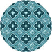 Square Machine Washable Transitional Diamond Blue Rug in a Living Room, wshpat2916lblu