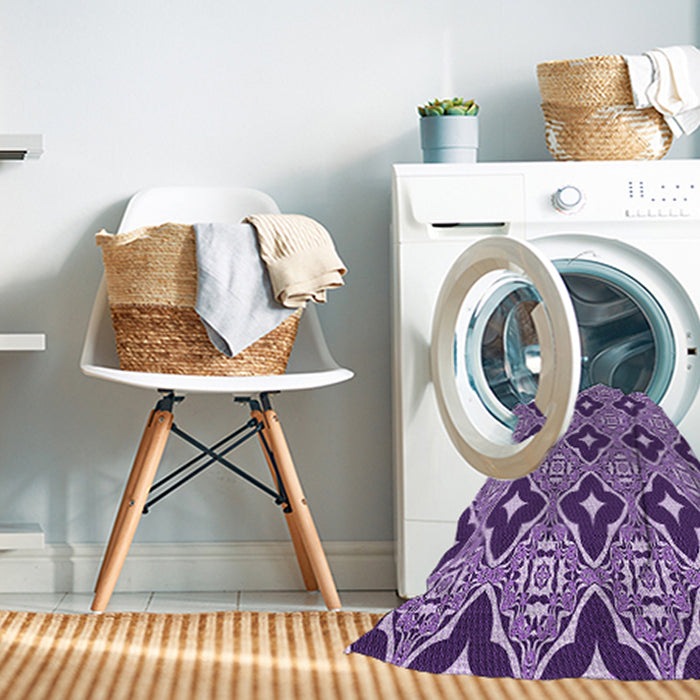Machine Washable Transitional Bright Purple Rug in a Washing Machine, wshpat2916pur