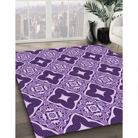 Patterned Bright Purple Rug, pat2916pur