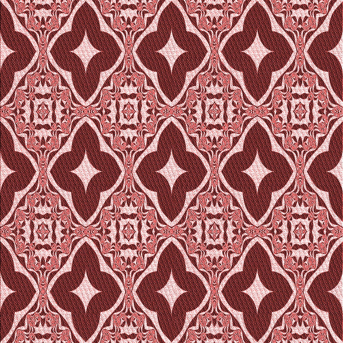 Patterned Tomato Red Rug, pat2916rd