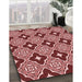 Machine Washable Transitional Tomato Red Rug in a Family Room, wshpat2916rd