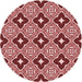 Square Machine Washable Transitional Tomato Red Rug in a Living Room, wshpat2916rd