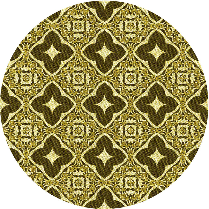 Square Machine Washable Transitional Golden Brown Yellow Rug in a Living Room, wshpat2916yw
