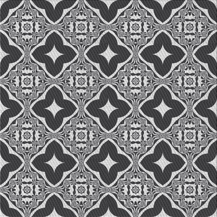 Square Patterned Silver Gray Novelty Rug, pat2916