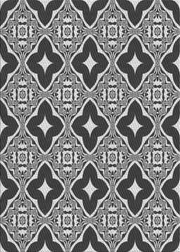 Patterned Silver Gray Novelty Rug, pat2916