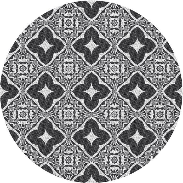 Square Machine Washable Transitional Silver Gray Rug, wshpat2916