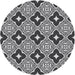 Square Machine Washable Transitional Silver Gray Rug, wshpat2916