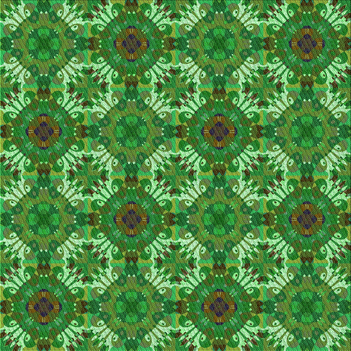 Round Patterned Lime Green Rug, pat2917grn