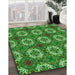 Patterned Lime Green Rug in Family Room, pat2917grn