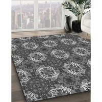 Patterned Gunmetal Gray Rug, pat2917gry