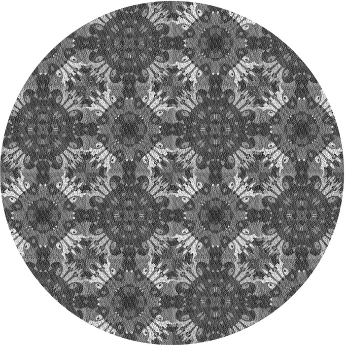 Square Machine Washable Transitional Gunmetal Gray Rug in a Living Room, wshpat2917gry