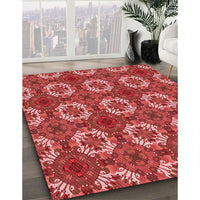 Patterned Red Rug, pat2917rd