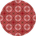 Square Patterned Red Rug, pat2917rd