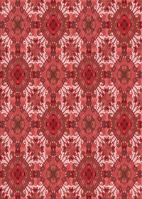 Machine Washable Transitional Red Rug, wshpat2917rd