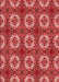 Machine Washable Transitional Red Rug, wshpat2917rd