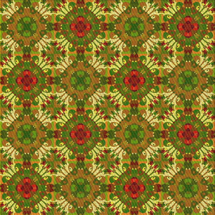 Round Patterned Pistachio Green Rug, pat2917yw