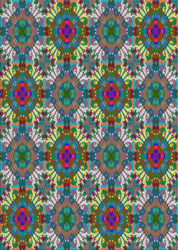 Patterned Dark Sea Green Modern Rug, pat2917