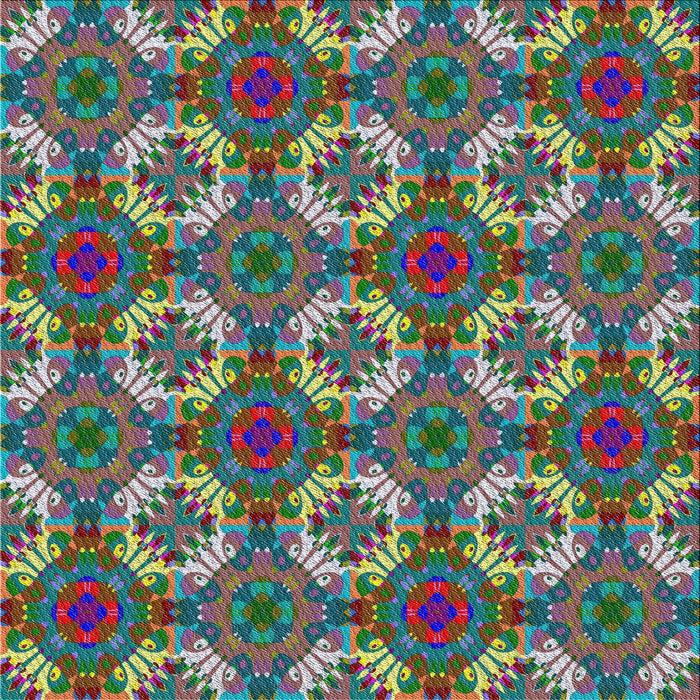 Square Patterned Dark Sea Green Modern Rug, pat2917