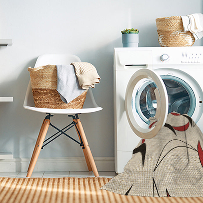 Machine Washable Transitional Wheat Beige Rug in a Washing Machine, wshpat2918brn