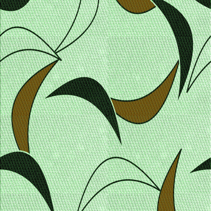 Patterned Green Rug, pat2918grn