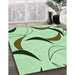 Machine Washable Transitional Green Rug in a Family Room, wshpat2918grn