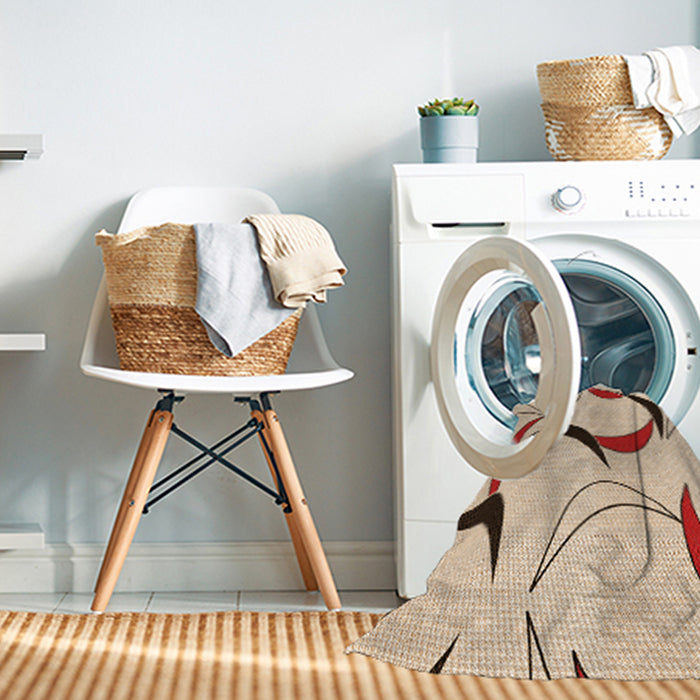 Machine Washable Transitional Navajo White Gold Rug in a Washing Machine, wshpat2918org