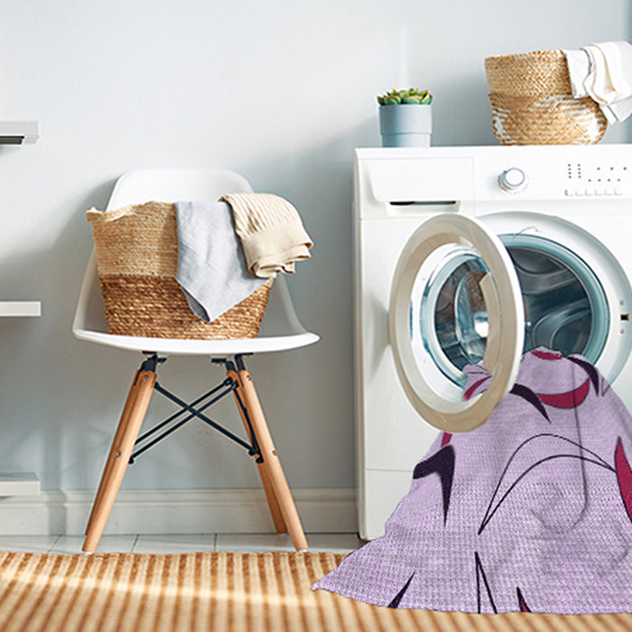 Machine Washable Transitional Orchid Purple Rug in a Washing Machine, wshpat2918pur