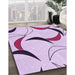 Patterned Orchid Purple Rug in Family Room, pat2918pur