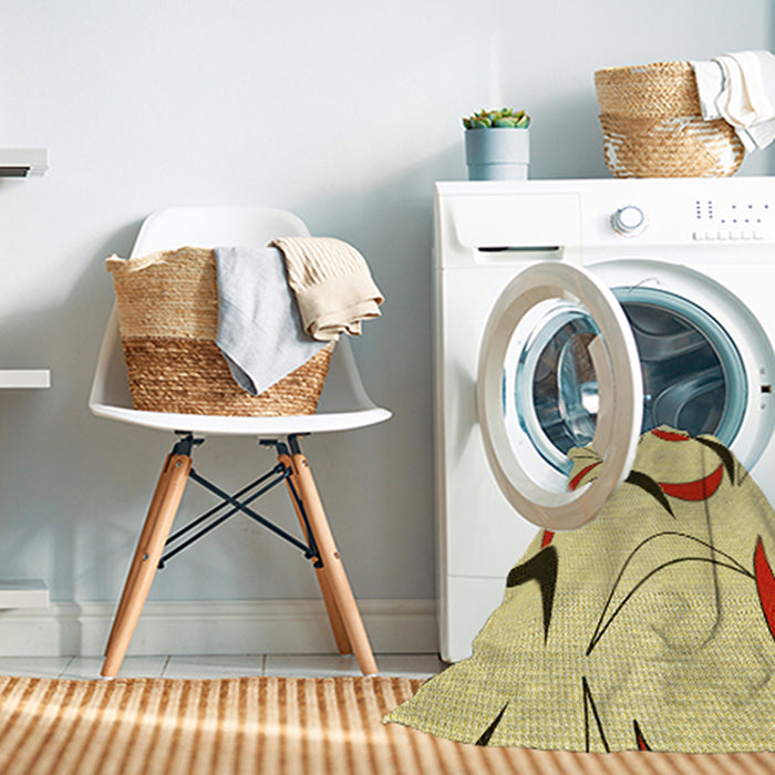 Machine Washable Transitional Sun Yellow Rug in a Washing Machine, wshpat2918yw