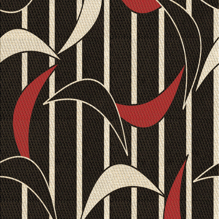 Patterned Black Brown Rug, pat2919brn