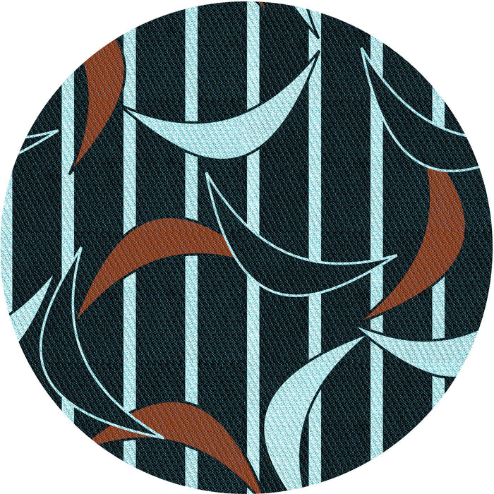 Square Patterned Deep-Sea Green Rug, pat2919lblu