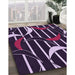 Patterned Lavender Purple Rug in Family Room, pat2919pur