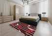 Patterned Red Rug in a Bedroom, pat2919rd