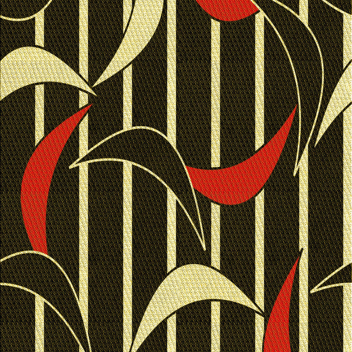 Patterned Black Brown Rug, pat2919yw